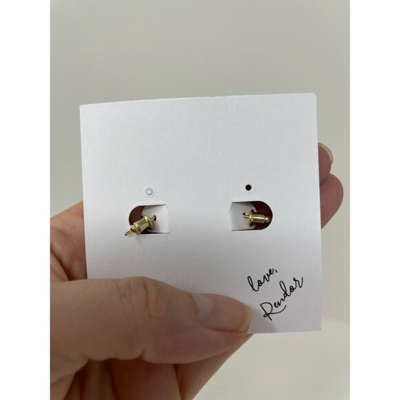 Curateur Rachel Zoe Rendor‎ Yellow Gold-plated Double Hoop Victoria Earring - Picture 3 of 3